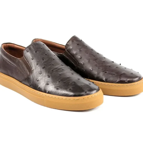 corrente_by_pelle_line_gr_0-4.webp Hot Corrente by Pelle Line Grafton P01301 Ostrich Fashion Loafers Brown