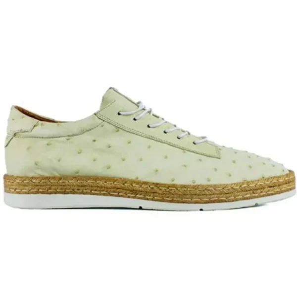 Flash Sale Corrente by Pelle Line Monacro P00010 Ostrich Fashion Sneakers Bone