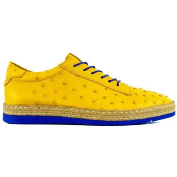 corrente_by_pelle_line_mo_0.webp Flash Sale Corrente by Pelle Line Monacro P0001 Ostrich Fashion Sneakers Yellow