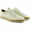 Flash Sale Corrente by Pelle Line Monacro P00010 Ostrich Fashion Sneakers Bone