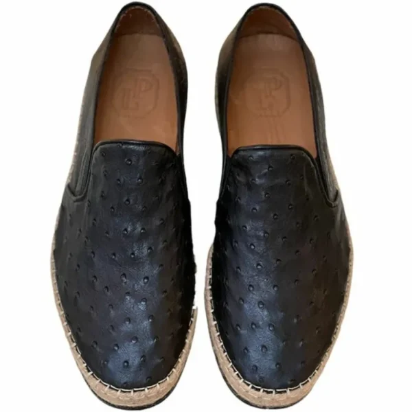 corrente_by_pelle_line_sa_3-1.webp Sale Corrente by Pelle Line San Remo P00031 Ostrich Fashion Loafers Black