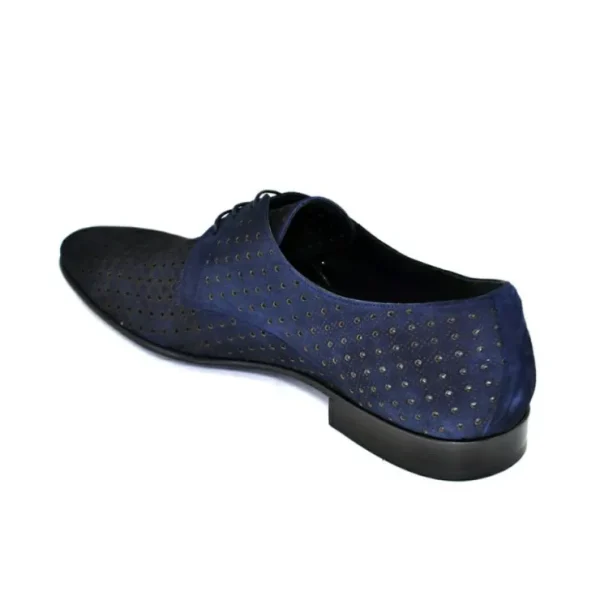 corrente_c__nubak_perfora_2-1.webp New Corrente C148 2414 Nubak Perforated Lace Up Shoes Navy