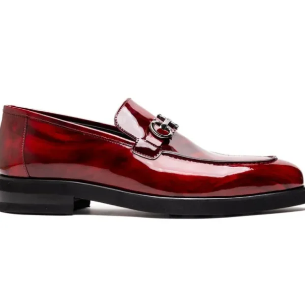 corrente_c_bit_loafer_sho_0-3.webp Outlet Corrente C0001206-7249 Bit Loafer Shoes Marble Red MarbleRed