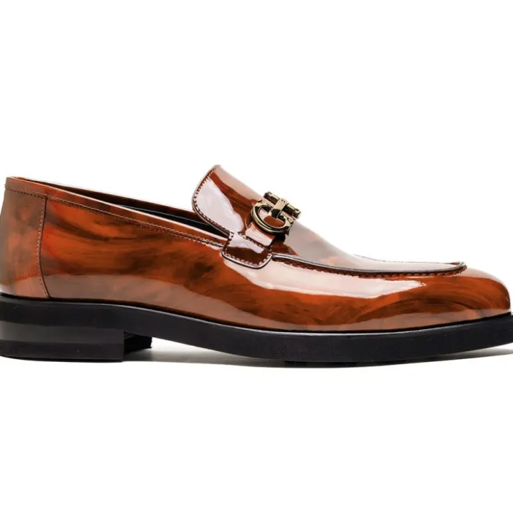 Outlet Corrente C0001208-7249 Bit Loafer Shoes Marble Tan MarbleTan