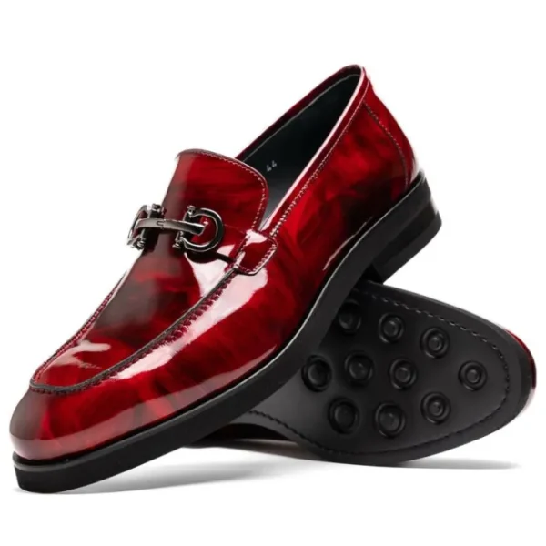corrente_c_bit_loafer_sho_1-3.webp Outlet Corrente C0001206-7249 Bit Loafer Shoes Marble Red MarbleRed