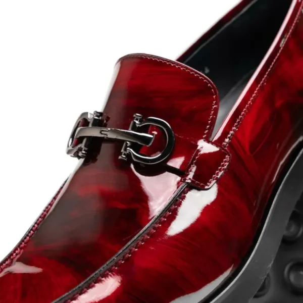 corrente_c_bit_loafer_sho_2-3.webp Outlet Corrente C0001206-7249 Bit Loafer Shoes Marble Red MarbleRed