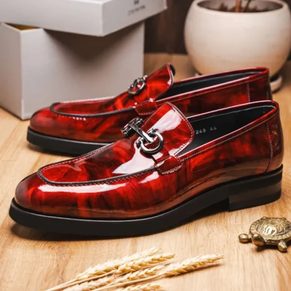 corrente_c_bit_loafer_sho_5.webp Outlet Corrente C0001206-7249 Bit Loafer Shoes Marble Red MarbleRed