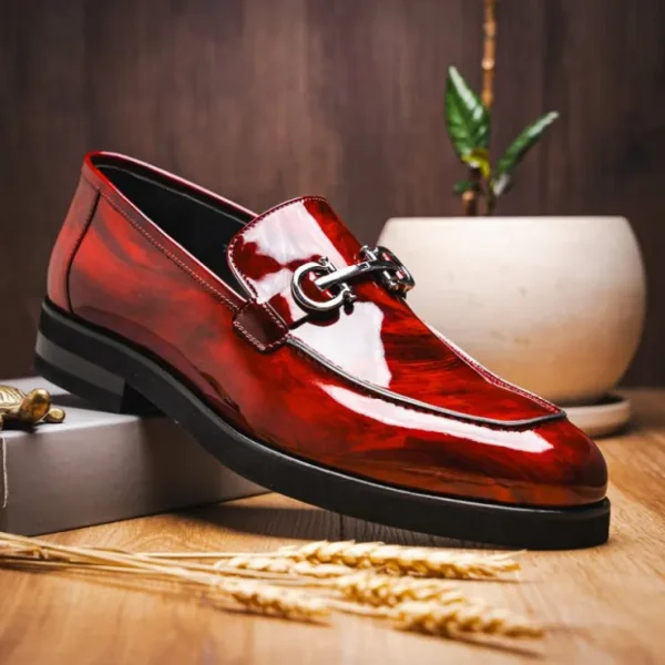 corrente_c_bit_loafer_sho_6.webp Outlet Corrente C0001206-7249 Bit Loafer Shoes Marble Red MarbleRed