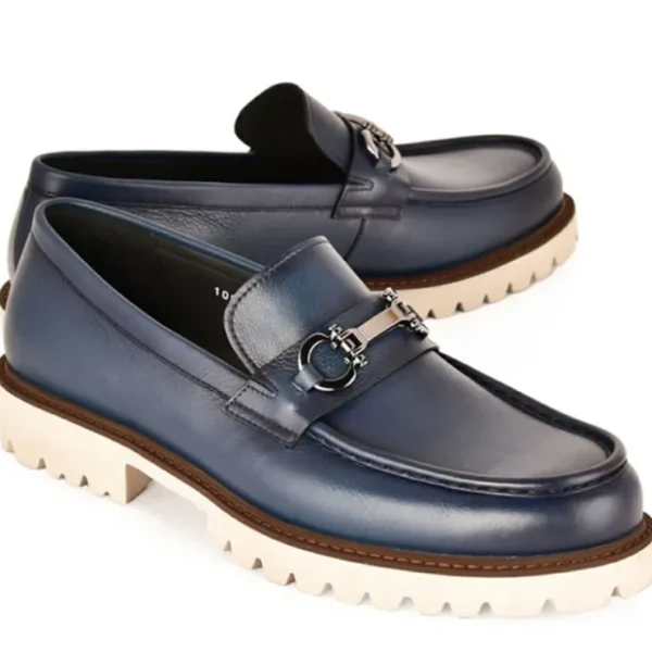 corrente_c_buckle_loafer__0.webp Fashion Corrente C0001202-7887 Buckle Loafer Blue