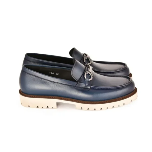 corrente_c_buckle_loafer__1.webp Fashion Corrente C0001202-7887 Buckle Loafer Blue