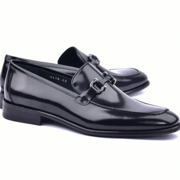 corrente_c_buckle_loafers_0.webp Cheap Corrente C043-6415 Buckle Loafers Black
