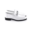 Clearance Corrente C0001209-7249 Buckle Loafers White