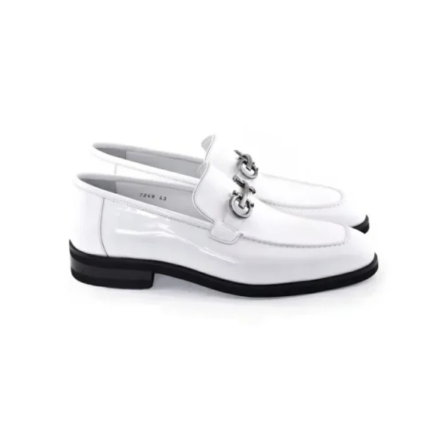 corrente_c_buckle_loafers_2-2.webp Clearance Corrente C0001209-7249 Buckle Loafers White