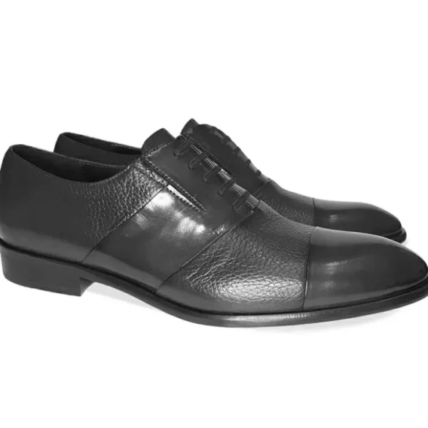 corrente_c_cap_toe_fake_l_0-2.webp Outlet Corrente C0141-5691 Cap Toe Fake Lace Deerskin Shoes Black