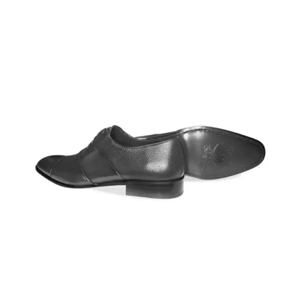 corrente_c_cap_toe_fake_l_1-2.webp Outlet Corrente C0141-5691 Cap Toe Fake Lace Deerskin Shoes Black