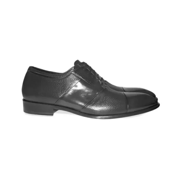 corrente_c_cap_toe_fake_l_2-2.webp Outlet Corrente C0141-5691 Cap Toe Fake Lace Deerskin Shoes Black