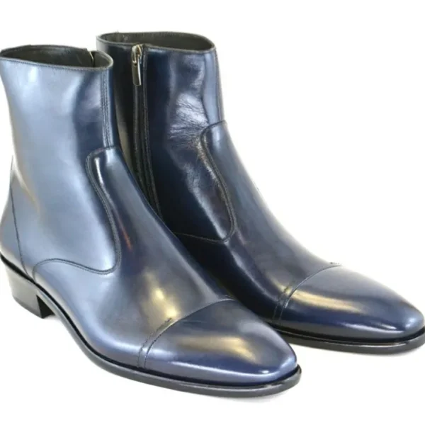 corrente_c_cap_toe_side_z_0-2.webp Online Corrente C190-1547 Cap Toe Side Zipper Boots Navy