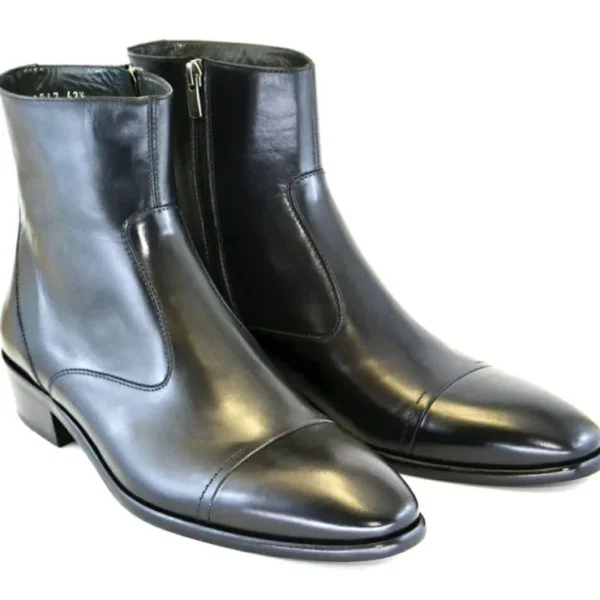 corrente_c_cap_toe_side_z_0.webp Discount Corrente C188-1547 Cap Toe Side Zipper Boots Black