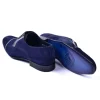 Clearance Corrente C001404-2432 Cap-toe Suede / Lizard Shoes Navy