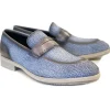 Shop Corrente C0018-5496 Contrast Penny Loafers Jeans