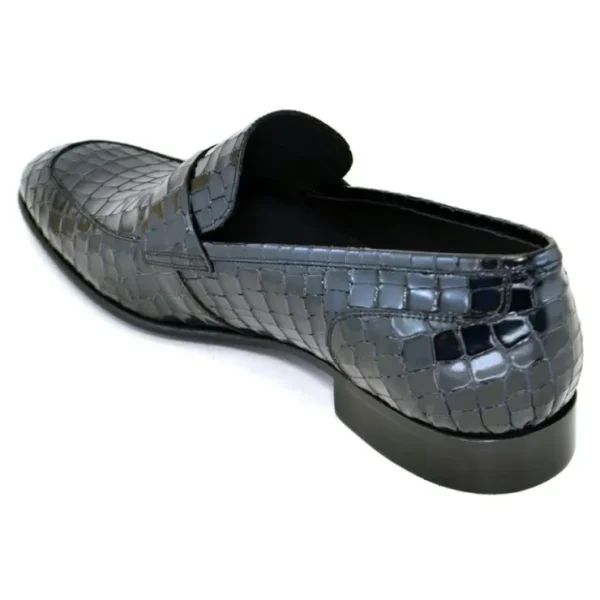 corrente_c_croco_leather__1-1.webp Shop Corrente C123-3470 Croco Leather Loafers Black