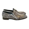 Online Corrente C017-3470 Croco Leather Loafer Shoes Grey