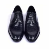 New Corrente C01507-6291 Croco Print Shoes Navy