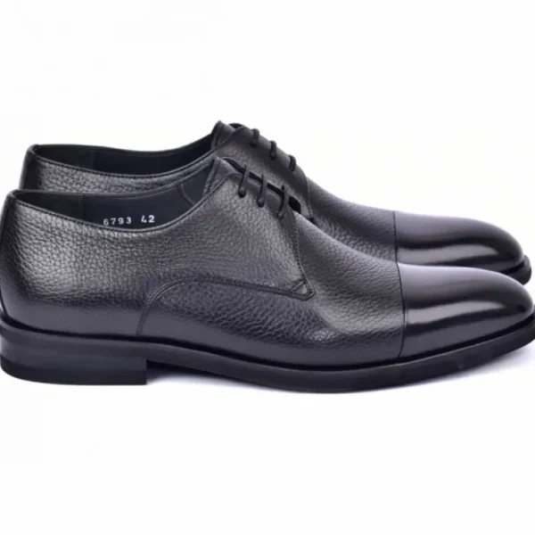 Clearance Corrente C0015-6793 Deer Skin Cap Toe Black