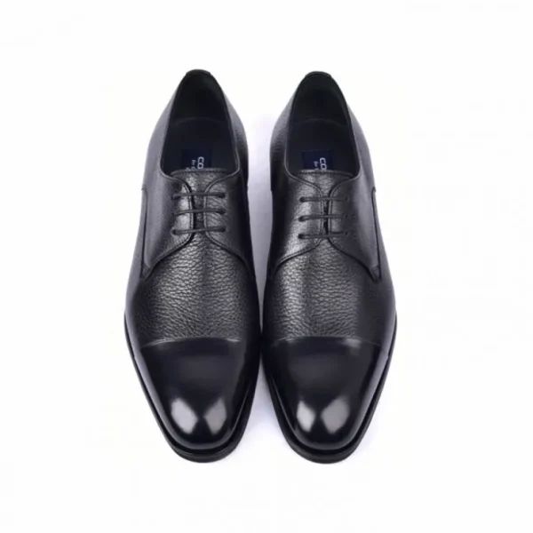 Clearance Corrente C0015-6793 Deer Skin Cap Toe Black