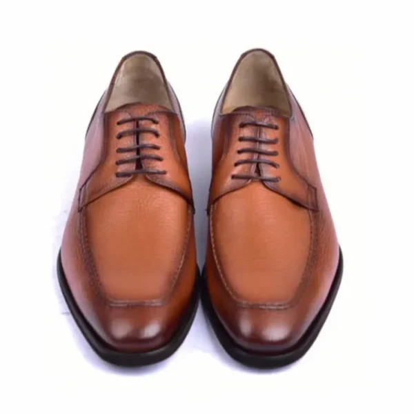 Discount Corrente C001101-5876 Deerskin Lace-up Shoes Tan