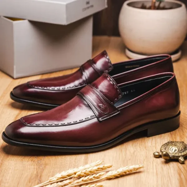 New Corrente C0435-6797 Dress Loafer Burgundy