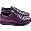 Sale Corrente C001305-5581 Genuine Ostrich Fashion Sneakers Burgundy