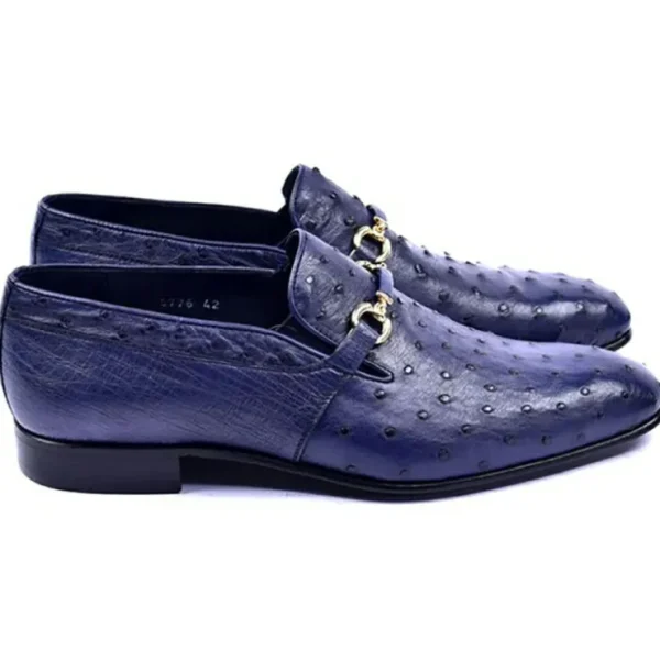 corrente_c_genuine_ostric_0-4.webp Outlet Corrente C0223-5776 Genuine Ostrich Loafers Navy