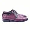 Sale Corrente C01504-6348 Genuine Ostrich Lace Up Burgundy