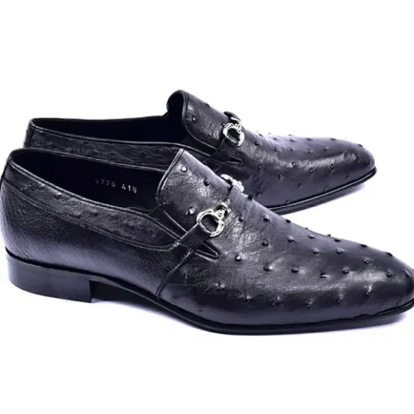 corrente_c_genuine_ostric_1-3.webp Fashion Corrente C0222-5776 Genuine Ostrich Loafers Black