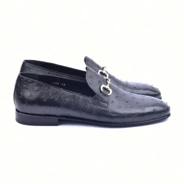 corrente_c_genuine_ostric_1-5.webp Online Corrente C02201-5405 Genuine Ostrich Loafers Black