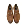 Clearance Corrente C02203-5405 Genuine Ostrich Loafers Tan