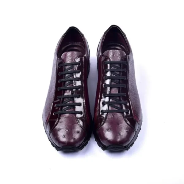 corrente_c_genuine_ostric_2-14.webp Sale Corrente C001305-5581 Genuine Ostrich Fashion Sneakers Burgundy