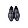 Fashion Corrente C0222-5776 Genuine Ostrich Loafers Black