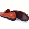 Best Sale Corrente C02204-5405 Genuine Ostrich Loafers Rust