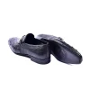 Fashion Corrente C0222-5776 Genuine Ostrich Loafers Black