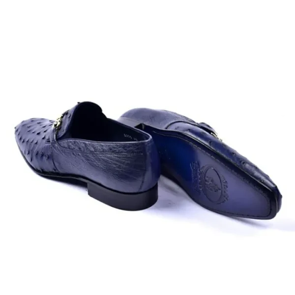 corrente_c_genuine_ostric_3-4.webp Outlet Corrente C0223-5776 Genuine Ostrich Loafers Navy