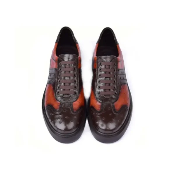 corrente_c_genuine_ostric_3.webp Cheap Corrente C001302-6988 Genuine Ostrich Sneakers Brown