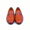 Best Sale Corrente C02204-5405 Genuine Ostrich Loafers Rust