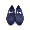 New Corrente C02005-5760 H Buckle Suede Loafers Blue