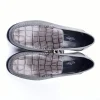Flash Sale Corrente 3898C Handsewn Suede / Crocodile Print Loafers Grey