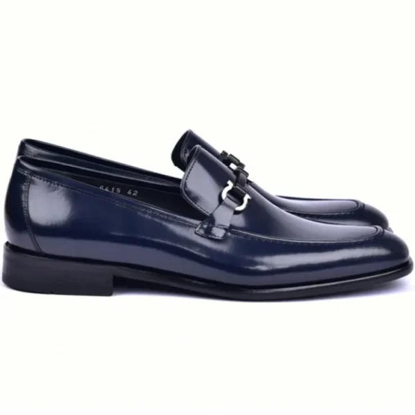corrente_c_lux_calfskin_b_1-1.webp Discount Corrente C0433-6415 Lux Calfskin Buckle Loafers Navy