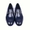 Discount Corrente C0433-6415 Lux Calfskin Buckle Loafers Navy
