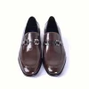 Clearance Corrente C0432-6415 Lux Calfskin Buckle Loafers Brown