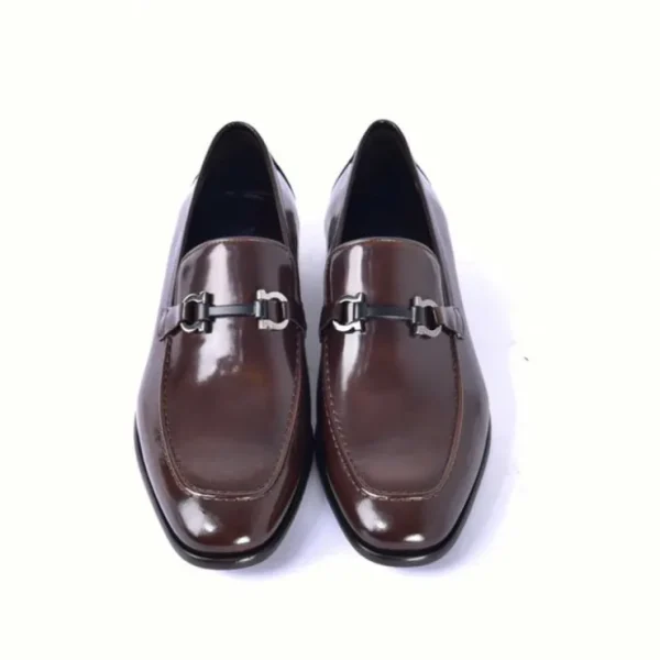corrente_c_lux_calfskin_b_3.webp Clearance Corrente C0432-6415 Lux Calfskin Buckle Loafers Brown